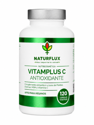 VITAMPLUS C - Vitamina C con complejo vegetal digestivo y antioxidante - 120 cápsulas