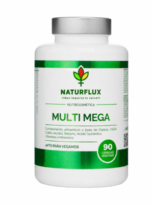 Multivitamínico MULTI MEGA mas de 40 Vitaminas y Minerales en una sola cápsula.