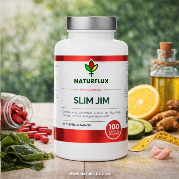 SLIM JIM. Anticelulítico Natural que Puede Ayudar a Reducir Celulitis, Grasas, Michelines, Piel de Naranja. 100 Cápsulas