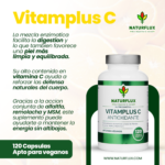 VITAMPLUS C - Vitamina C con complejo vegetal digestivo y antioxidante - 120 cápsulas