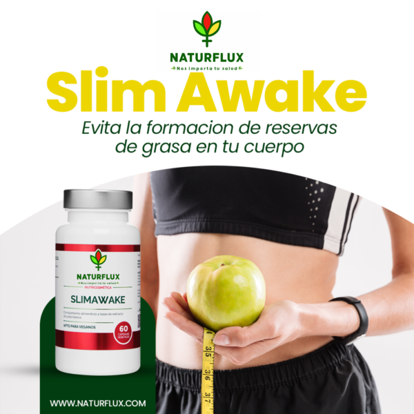 SLIMAWAKE Ayuda a Bloquear los Carbohidratos y Saciar el Apetito. Ayuda a Reducir Calorías y Perder Peso. 60 Cápsulas