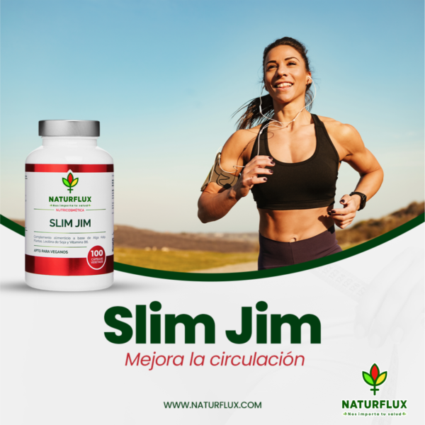 SLIM JIM. Anticelulítico Natural que Puede Ayudar a Reducir Celulitis, Grasas, Michelines, Piel de Naranja. 100 Cápsulas
