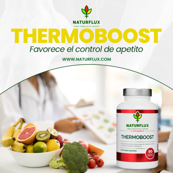 THERMOBOOST. Potente Quemagrasas que Ayuda a Activar y Acelerar el Metabolismo y Perder Peso. 90 Cápsulas