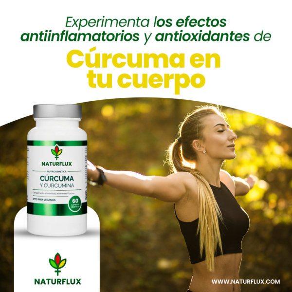 CÚRCUMA 95% de Curcumina con Pimienta Negra y Jengibre. 60 cápsulas