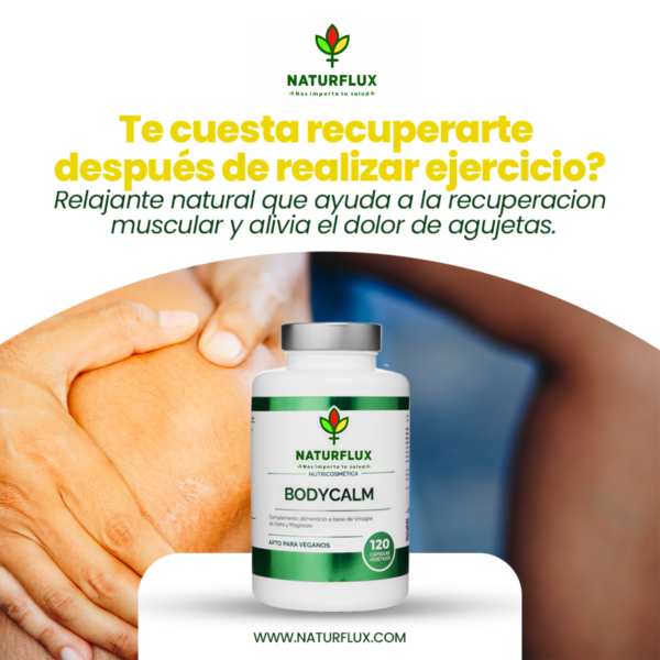 BODYCALM. Relajante natural que ayuda a reducir el estrés y la ansiedad. Para un descanso reparador y profundo. 120 cápsulas