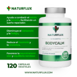 BODYCALM. Relajante natural que ayuda a reducir el estrés y la ansiedad. Para un descanso reparador y profundo. 120 cápsulas