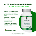 CÚRCUMA 95% de Curcumina con Pimienta Negra y Jengibre. 60 cápsulas