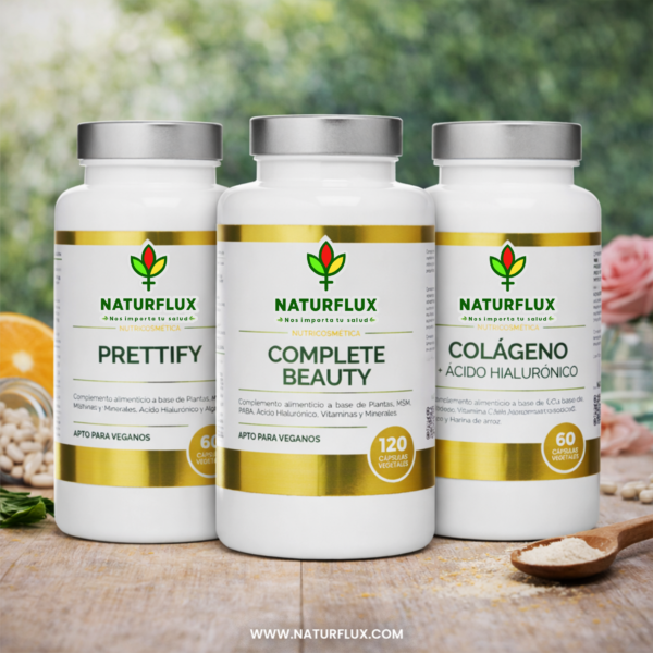 PACK BELLEZA: Complete Beauty, Prettify y Colágeno con Ácido Hialuronico + Vit. C.