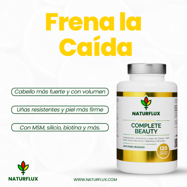 COMPLETE BEAUTY Puede Fortalecer Cabello Piel y Uñas, Prevenir la Caída del Pelo y darle Fuerza y Brillo. 120 Cápsulas