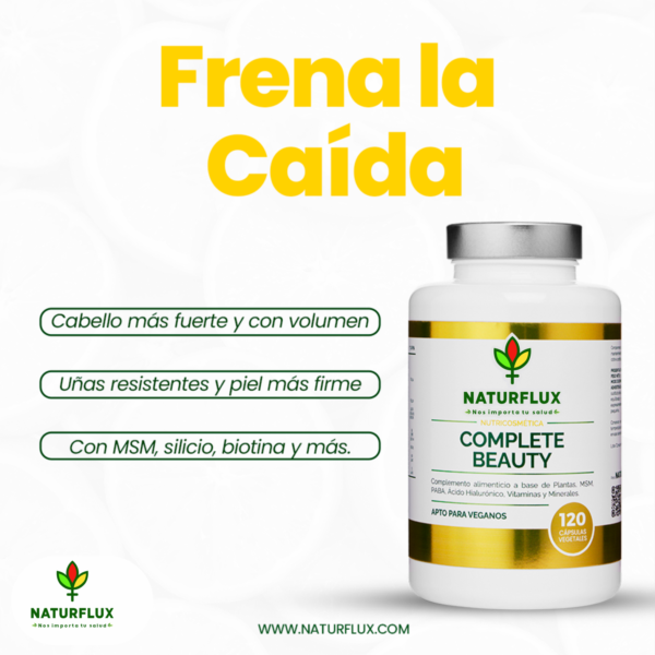 COMPLETE BEAUTY Puede Fortalecer Cabello Piel y Uñas, Prevenir la Caída del Pelo y darle Fuerza y Brillo. 120 Cápsulas