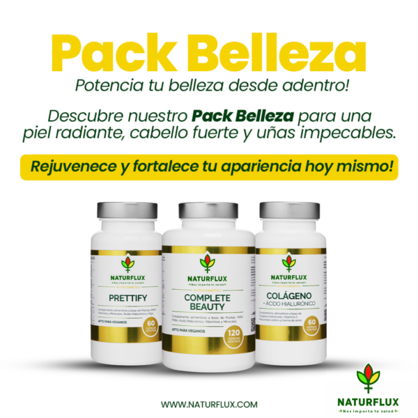 PACK BELLEZA: Complete Beauty, Prettify y Colágeno con Ácido Hialuronico + Vit. C.