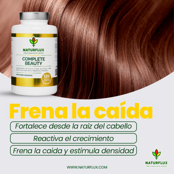 COMPLETE BEAUTY Puede Fortalecer Cabello Piel y Uñas, Prevenir la Caída del Pelo y darle Fuerza y Brillo. 120 Cápsulas
