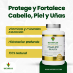COMPLETE BEAUTY Puede Fortalecer Cabello Piel y Uñas, Prevenir la Caída del Pelo y darle Fuerza y Brillo. 120 Cápsulas