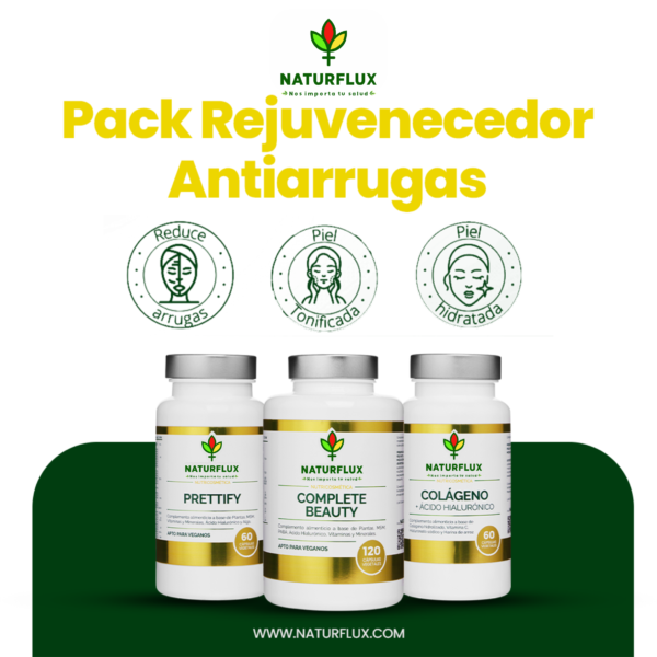 PACK BELLEZA: Complete Beauty, Prettify y Colágeno con Ácido Hialuronico + Vit. C.