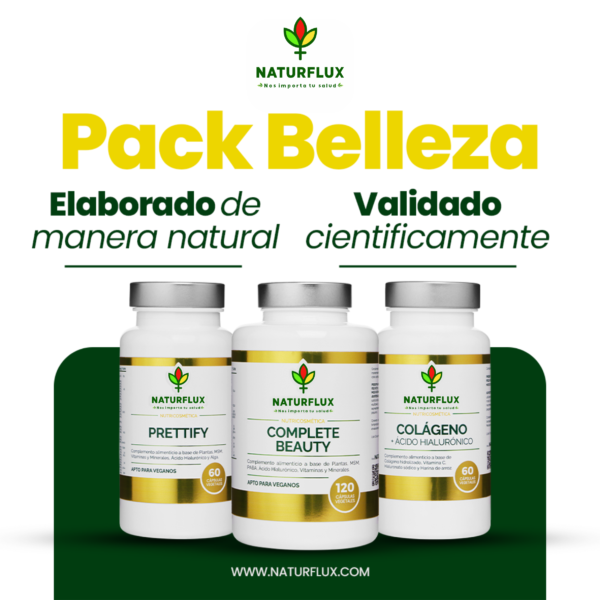 PACK BELLEZA: Complete Beauty, Prettify y Colágeno con Ácido Hialuronico + Vit. C.